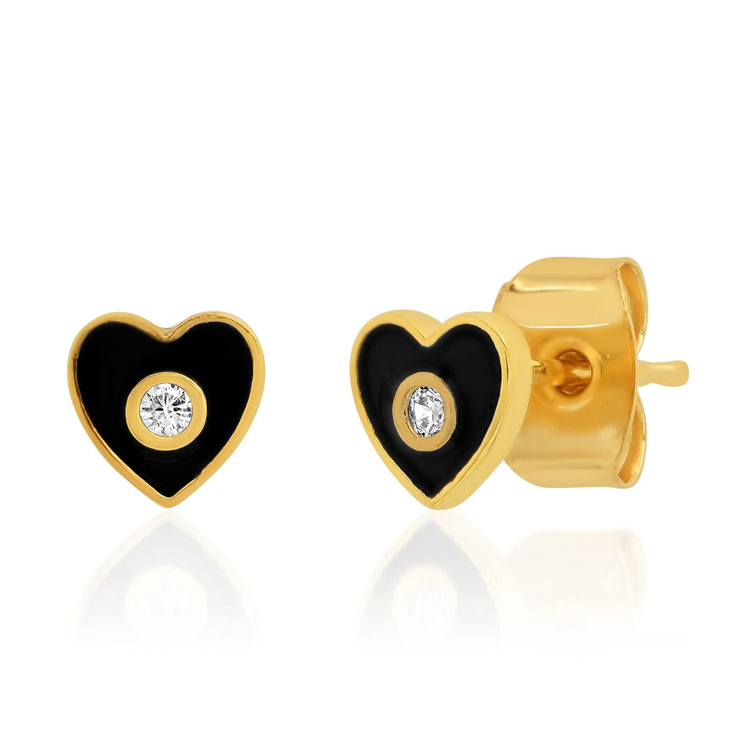 Enamel Heart Studs