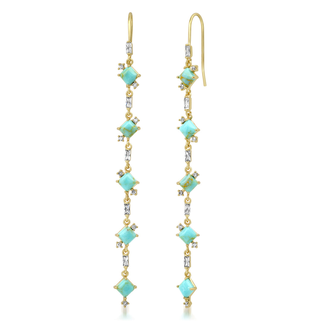 Linear geometric Turquoise Earrings