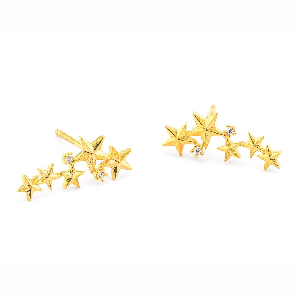 Simple 5 Star Post Earrings