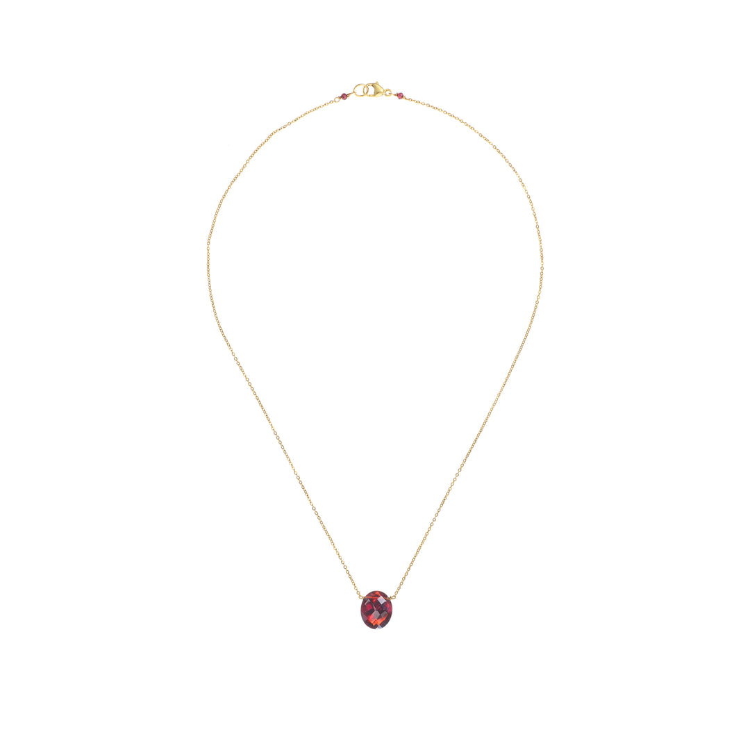 Garnet Quartz Necklace