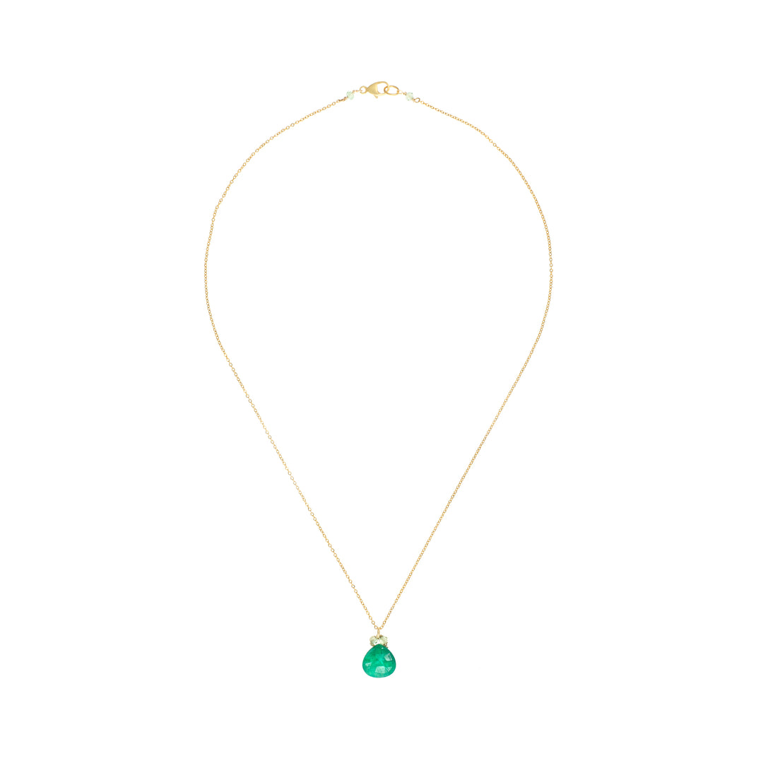 Emerald and Green Apatite Necklace