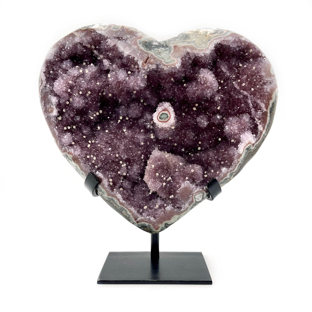 Amethyst Heart on Stand