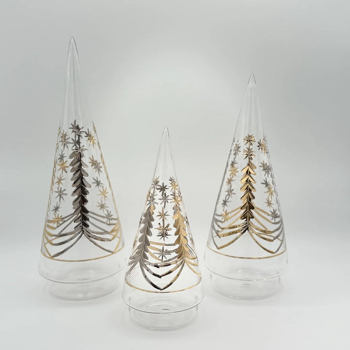 Blown Glass Silver and Gold Tree, Large