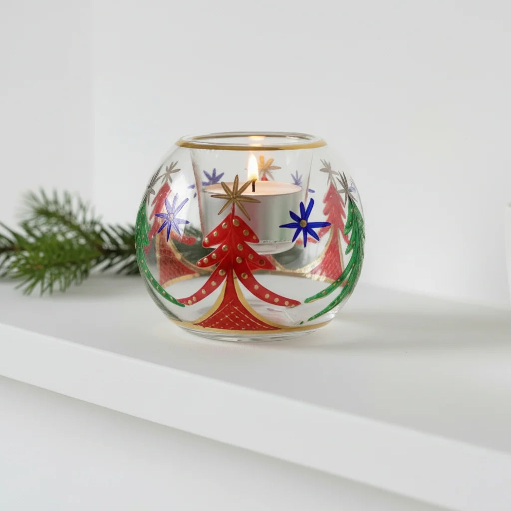 Blown Glass Candle Holder