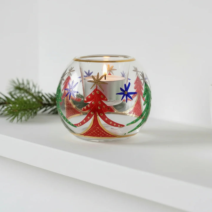 Blown Glass Candle Holder