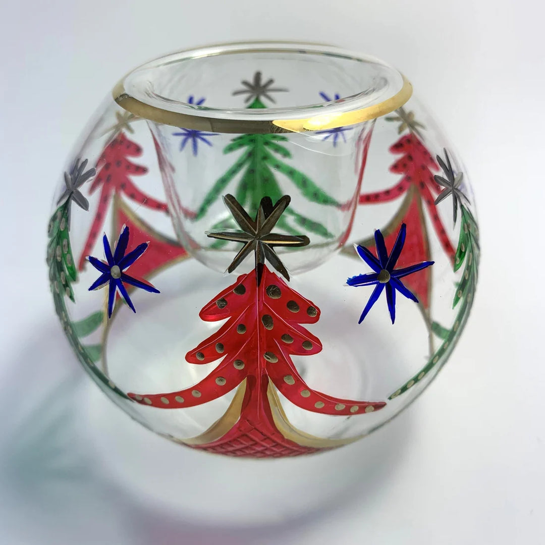 Blown Glass Candle Holder