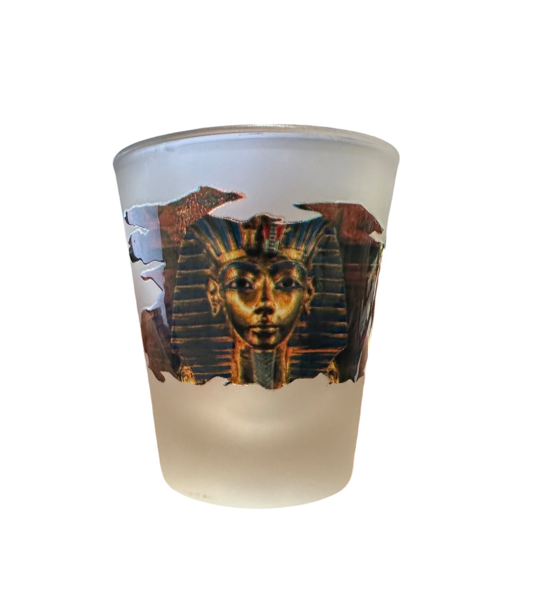HMNS King Tut Frosted Shot Glass