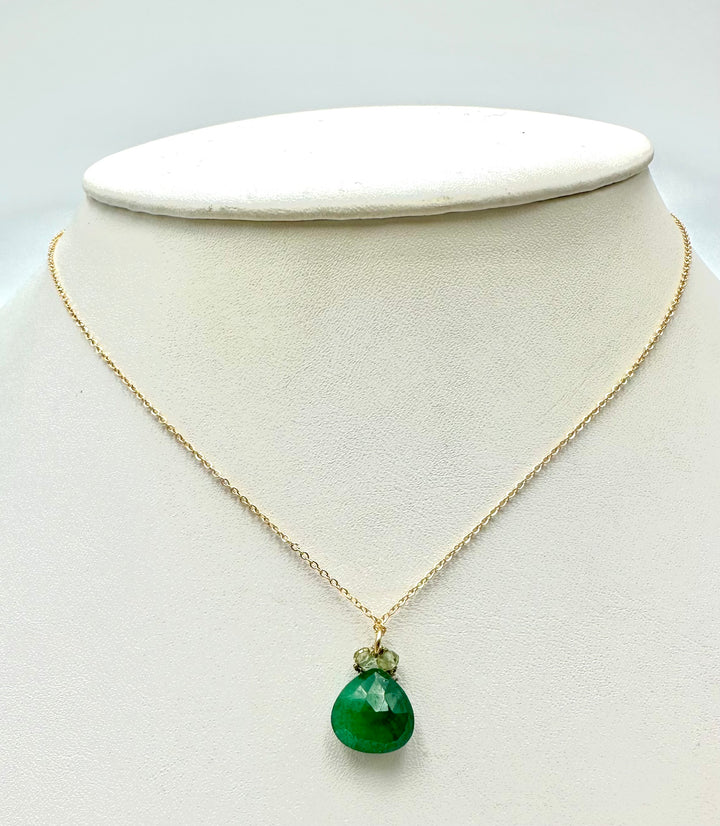 Emerald and Green Apatite Necklace