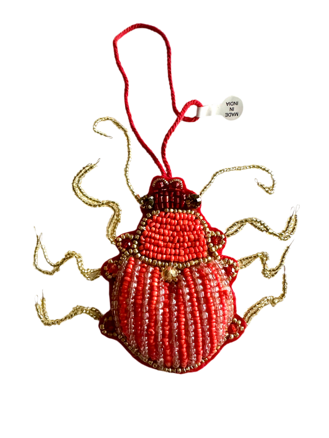 Tinsel Striped Beetle Ornament