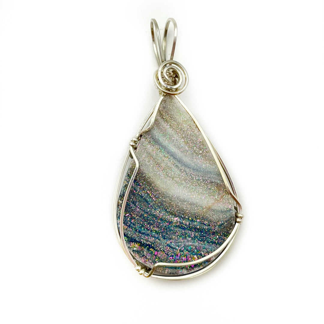 Chalcedony Druzy Pendant