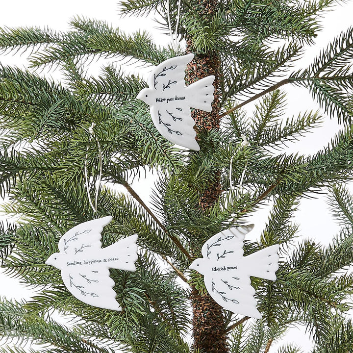 Dove Shaped Porcelain Ornament