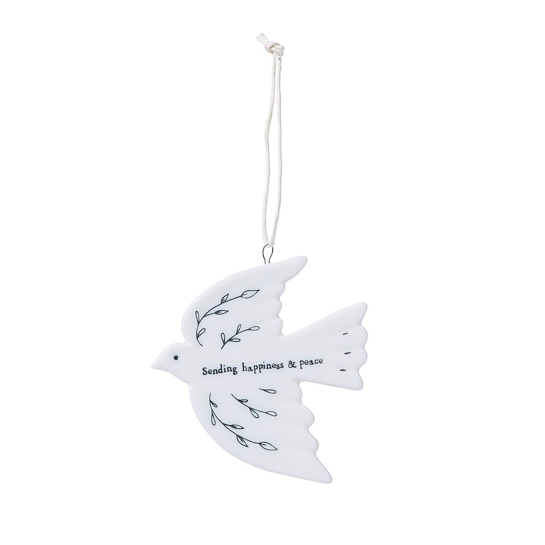 Dove Shaped Porcelain Ornament