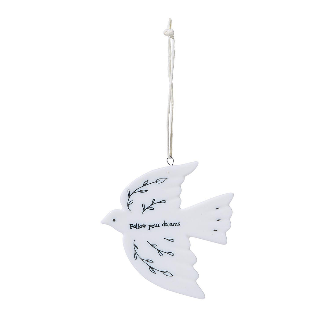 Dove Shaped Porcelain Ornament