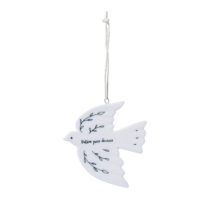 Dove Shaped Porcelain Ornament