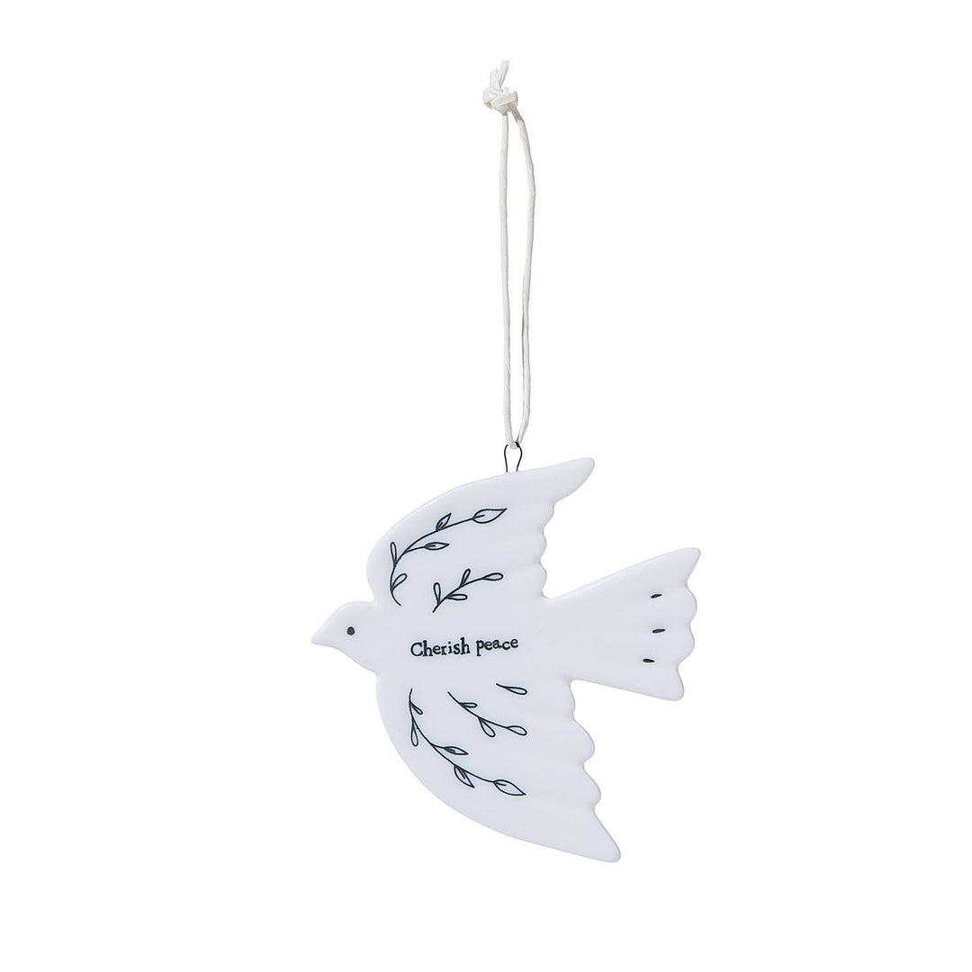 Dove Shaped Porcelain Ornament