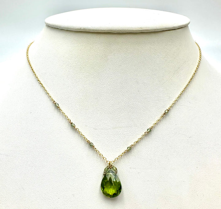 Peridot Drop Necklace