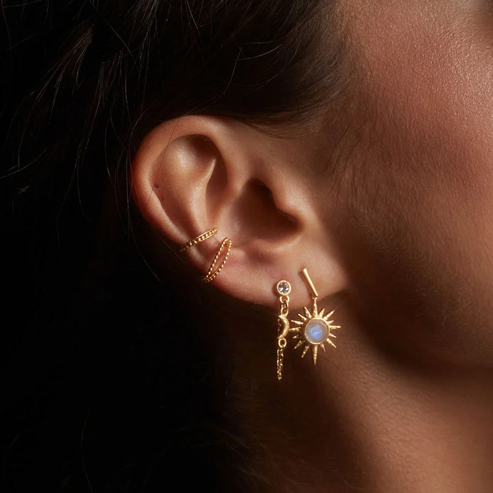 Moonstone North Star Earrings