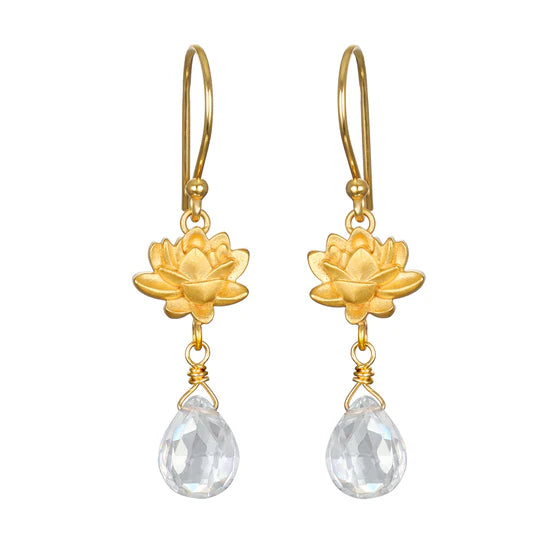 Lotus Crystal Earrings