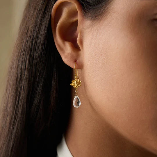 Lotus Crystal Earrings