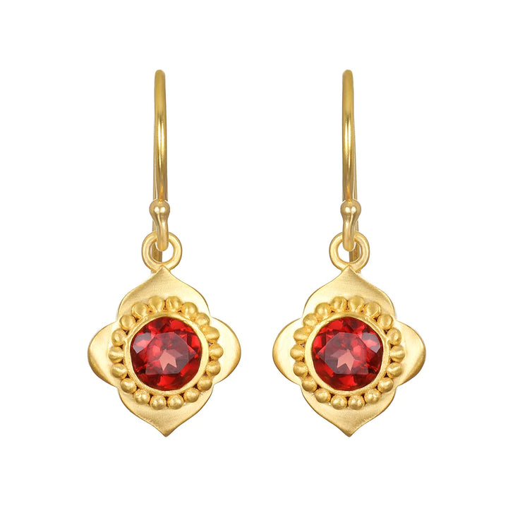 Garnet Drop Earrings