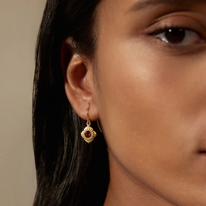 Garnet Drop Earrings