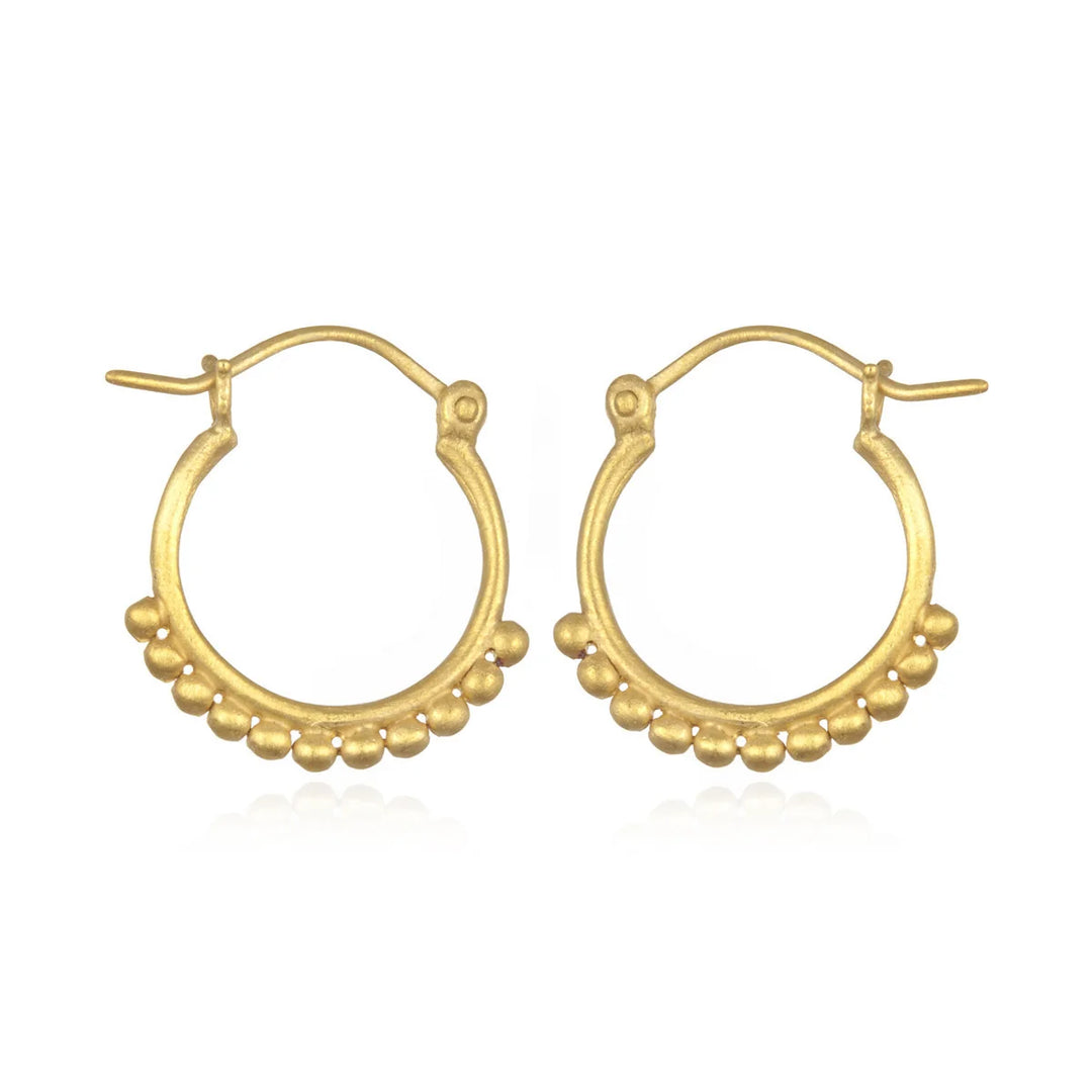 Small Dot Samsara Gold Hoops