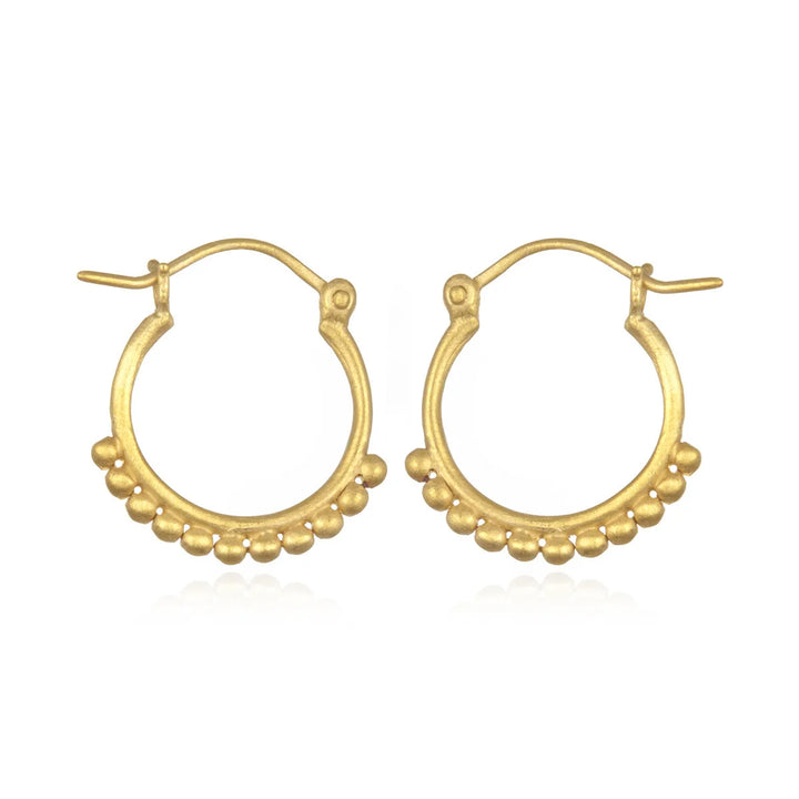 Small Dot Samsara Gold Hoops
