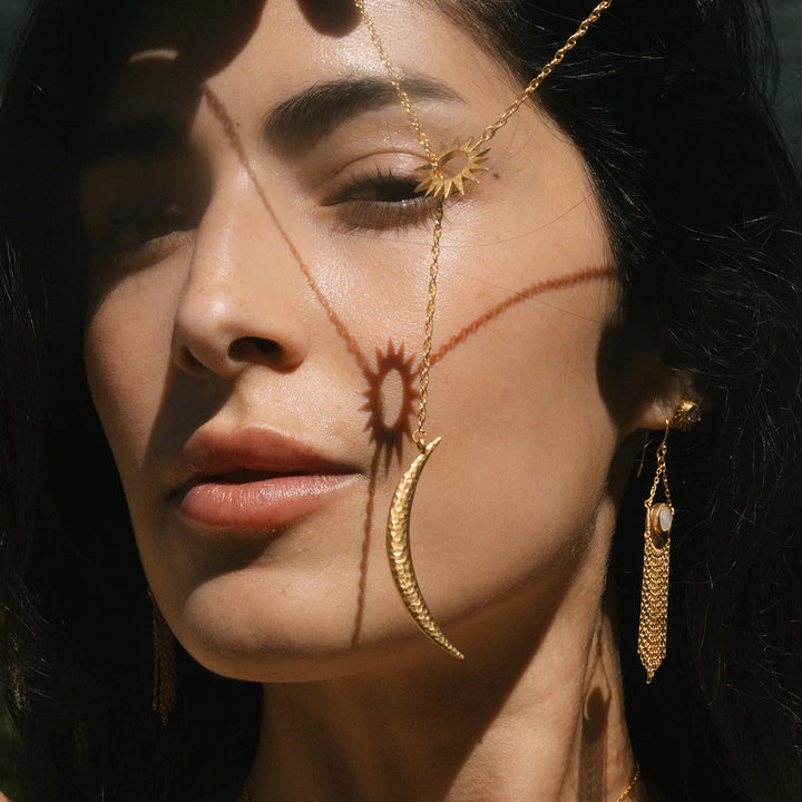 "Dreams Celestial" Sun and Moon Lariat Necklace