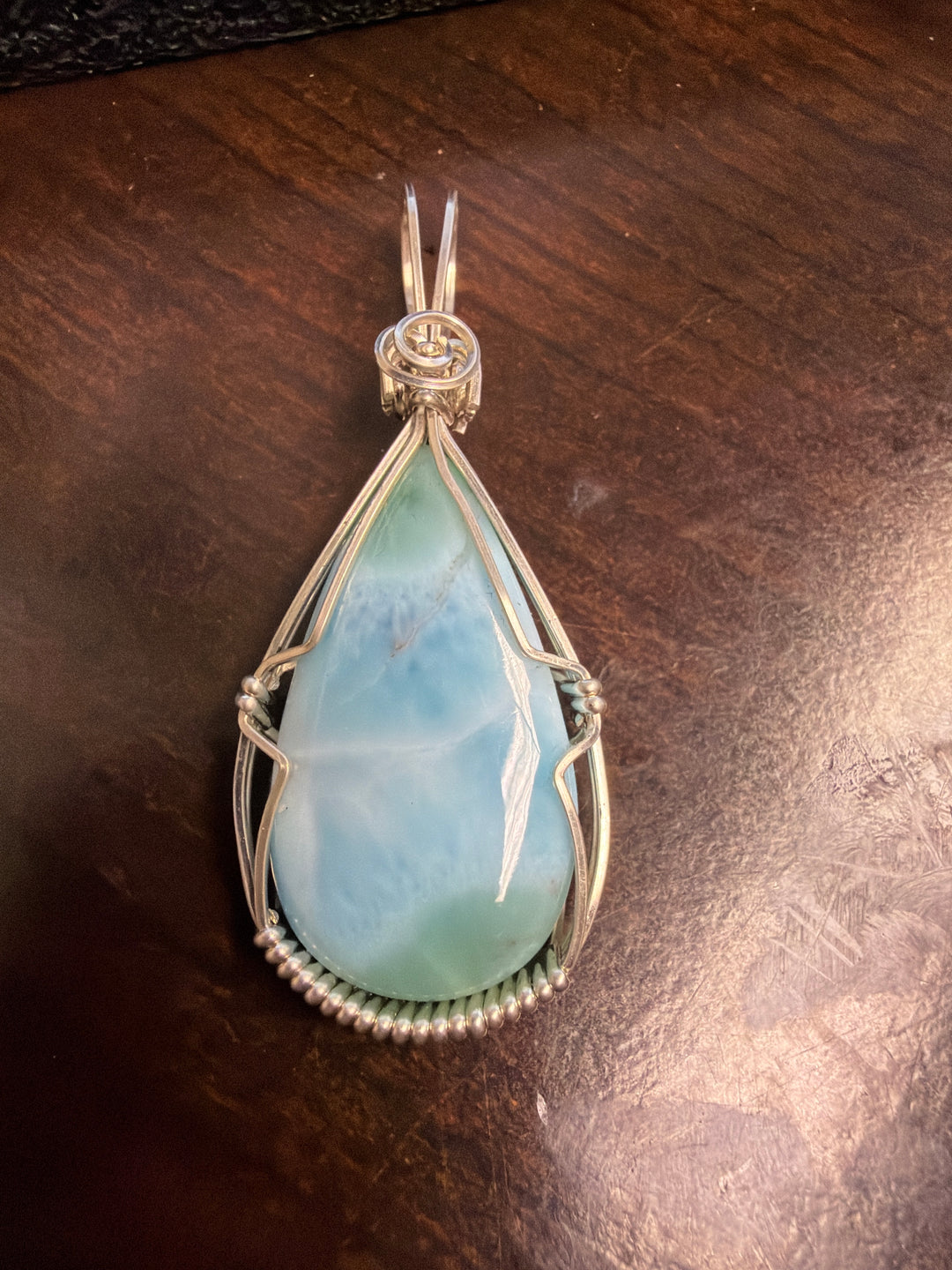 Larimar Pendant, Sterling Silver