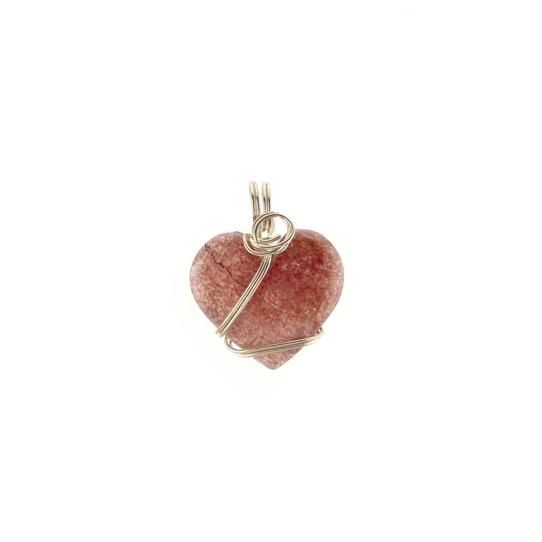 Strawberry Quartz Heart Pendant