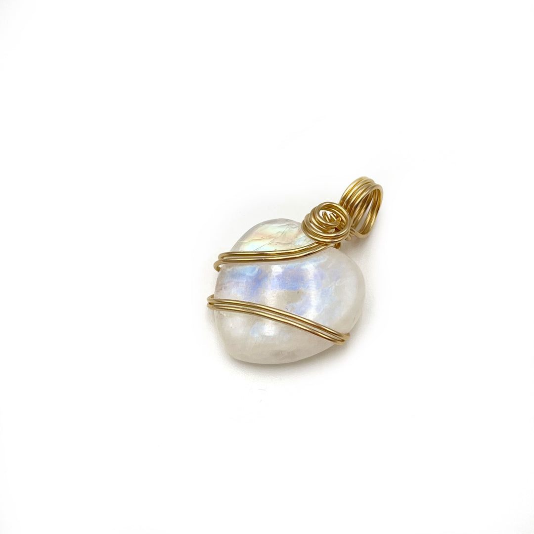 Moonstone Heart Pendants