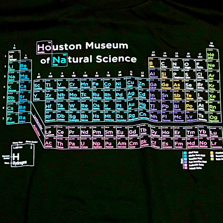 HMNS Periodic Table Adult T. Shirt