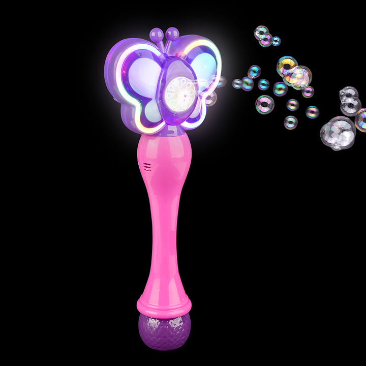 Light Up Neon Butterfly Bubble Wand