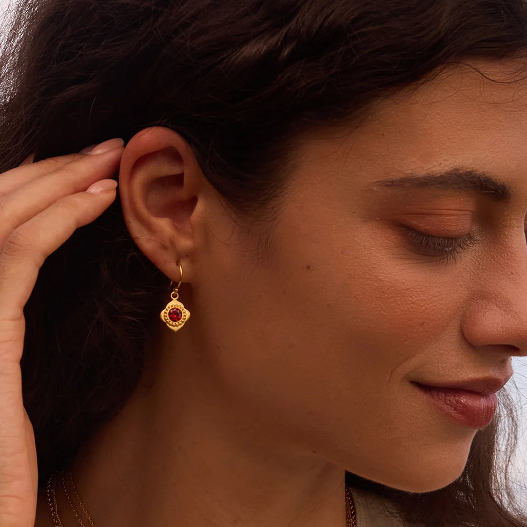Garnet Drop Earrings