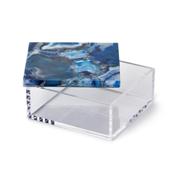 Blue Agate & Acrylic Box