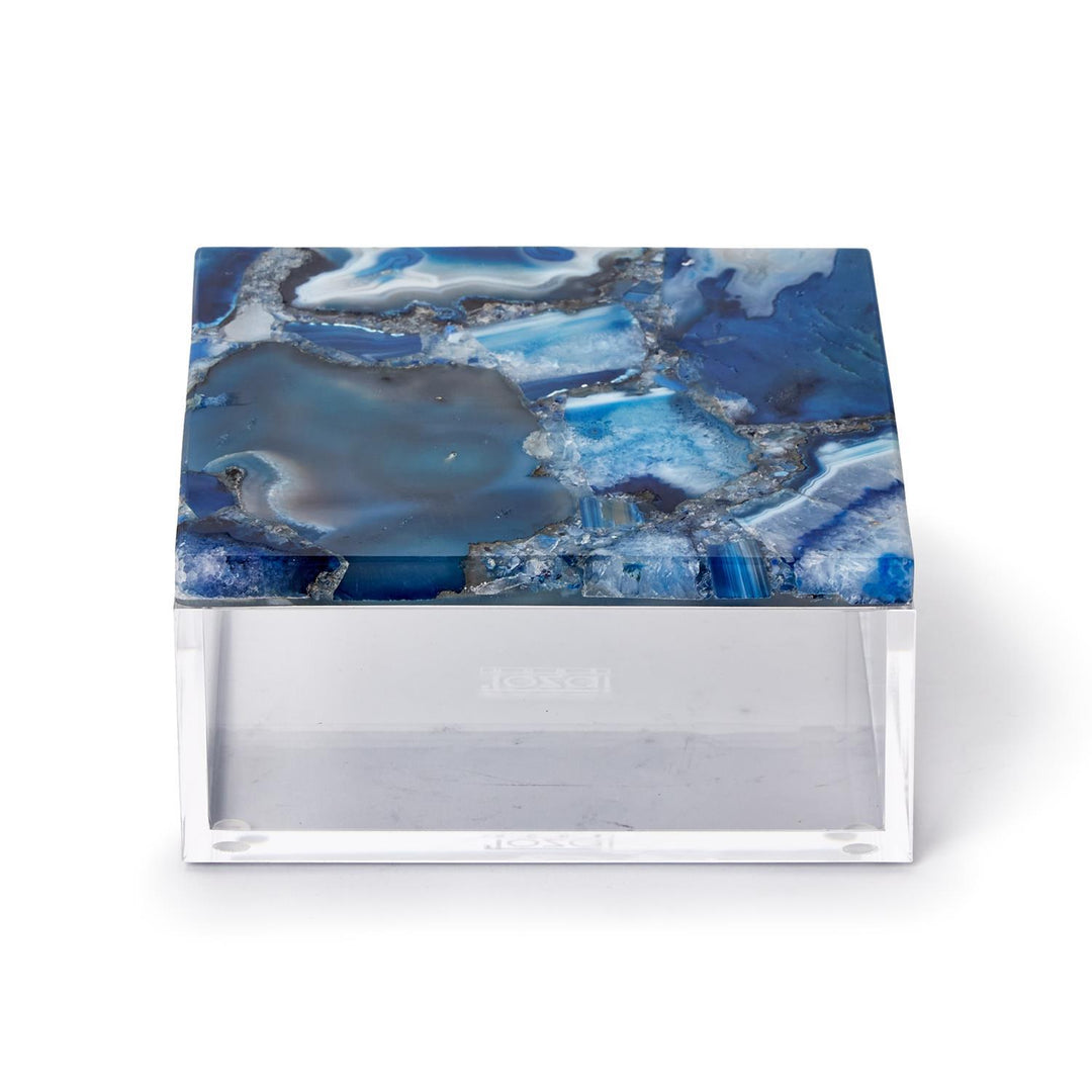 Blue Agate & Acrylic Box
