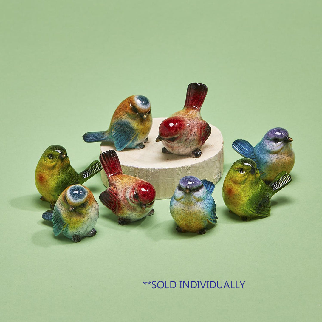 Hand-Painted Bird Figurines