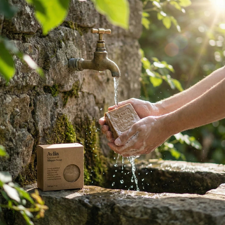 Avlia 5% Laurel Oil Aleppo Soap – Pure Olive Oil Bar