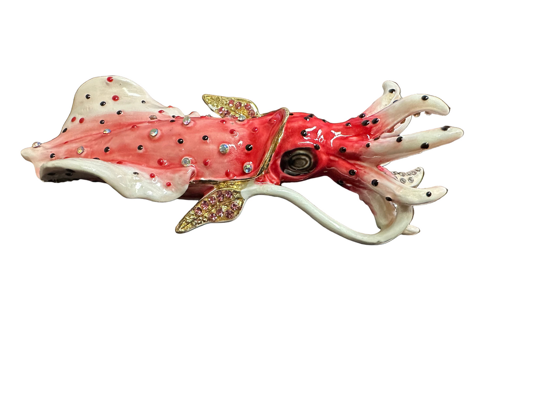 Enameled Squid Trinket Box