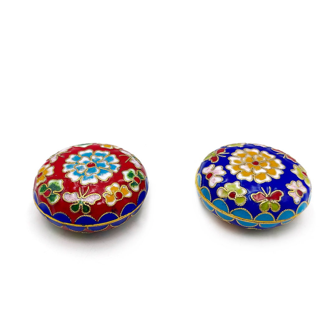 *FINAL SALE* Small Round Cloisonne Box