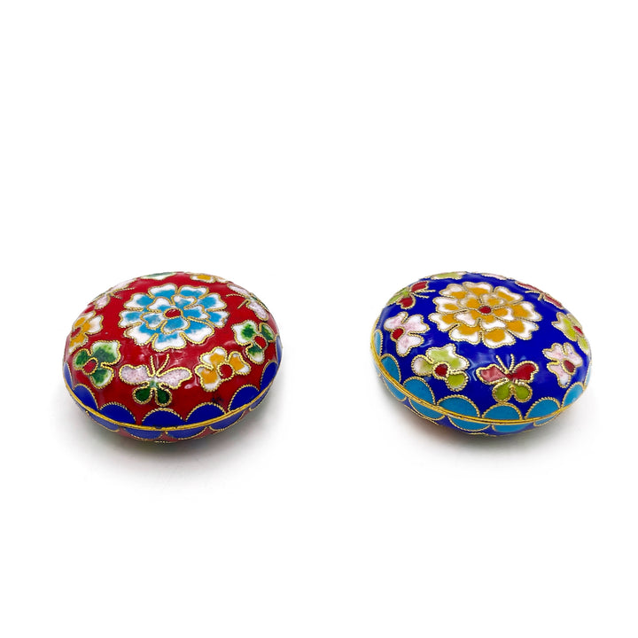 *FINAL SALE* Small Round Cloisonne Box