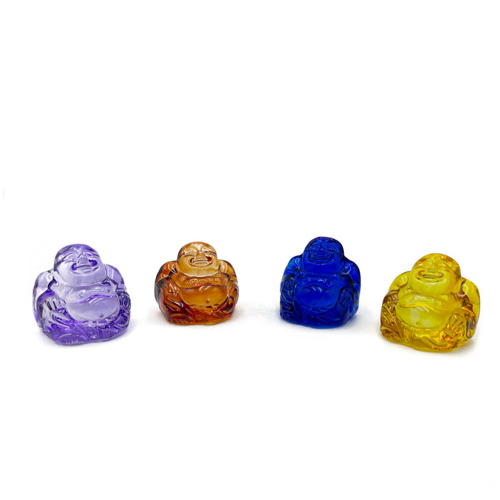 Large Glass Crystal Buddha Paperweight, Assorted Colors