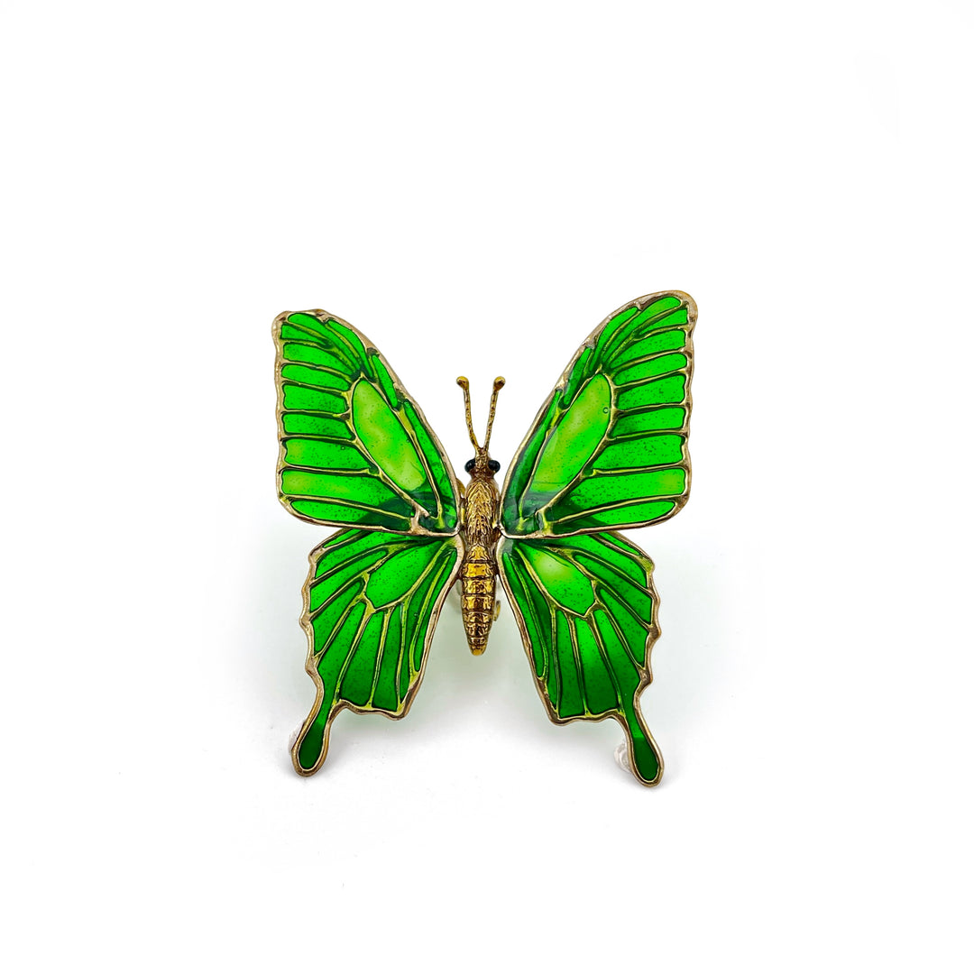 Large Green Farfalla Brooch