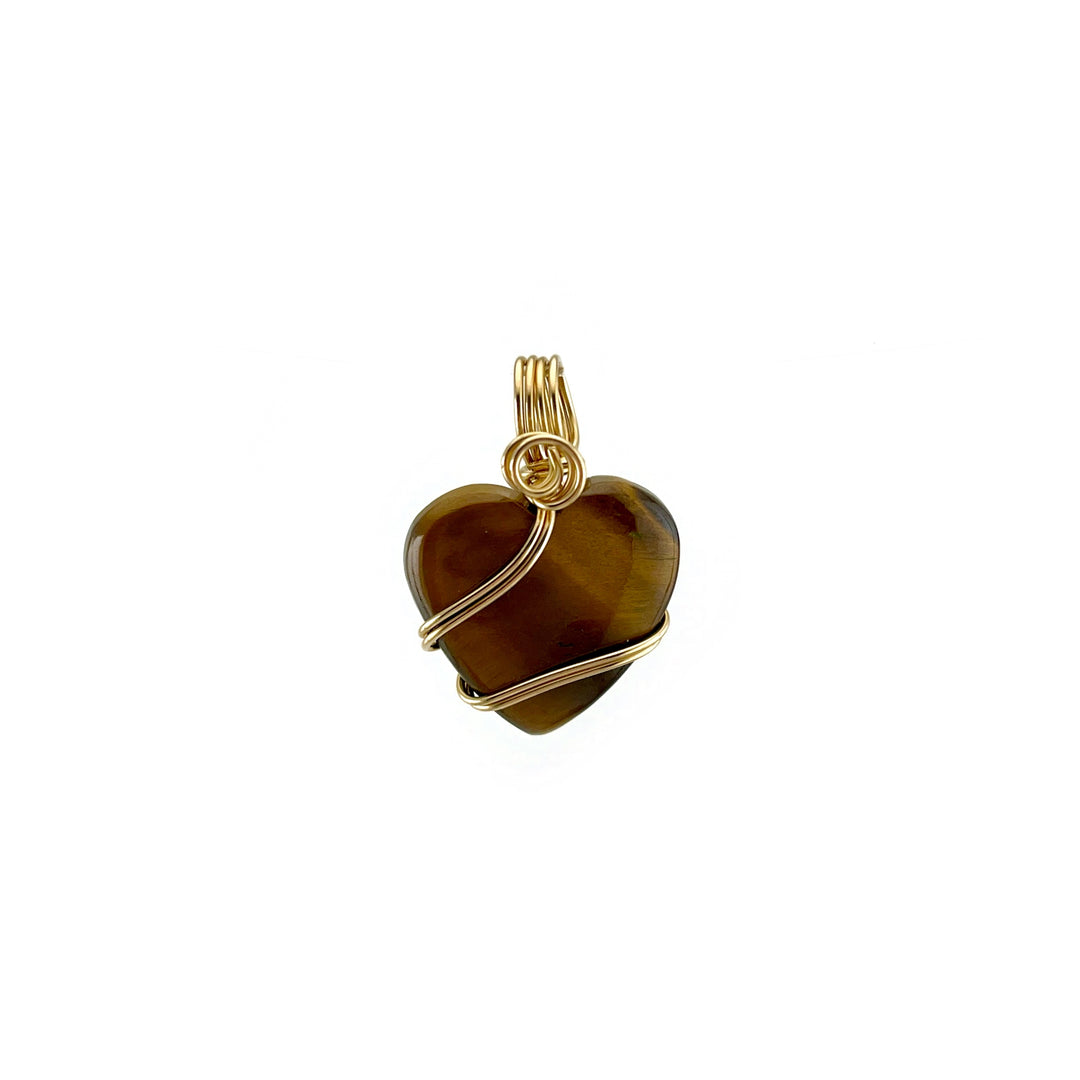 Tiger Eye Heart Pendant