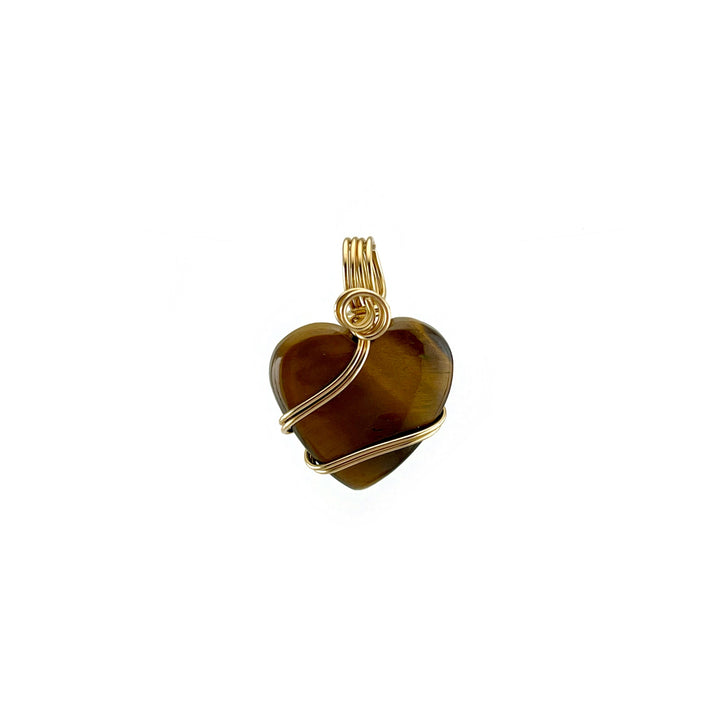 Tiger Eye Heart Pendant