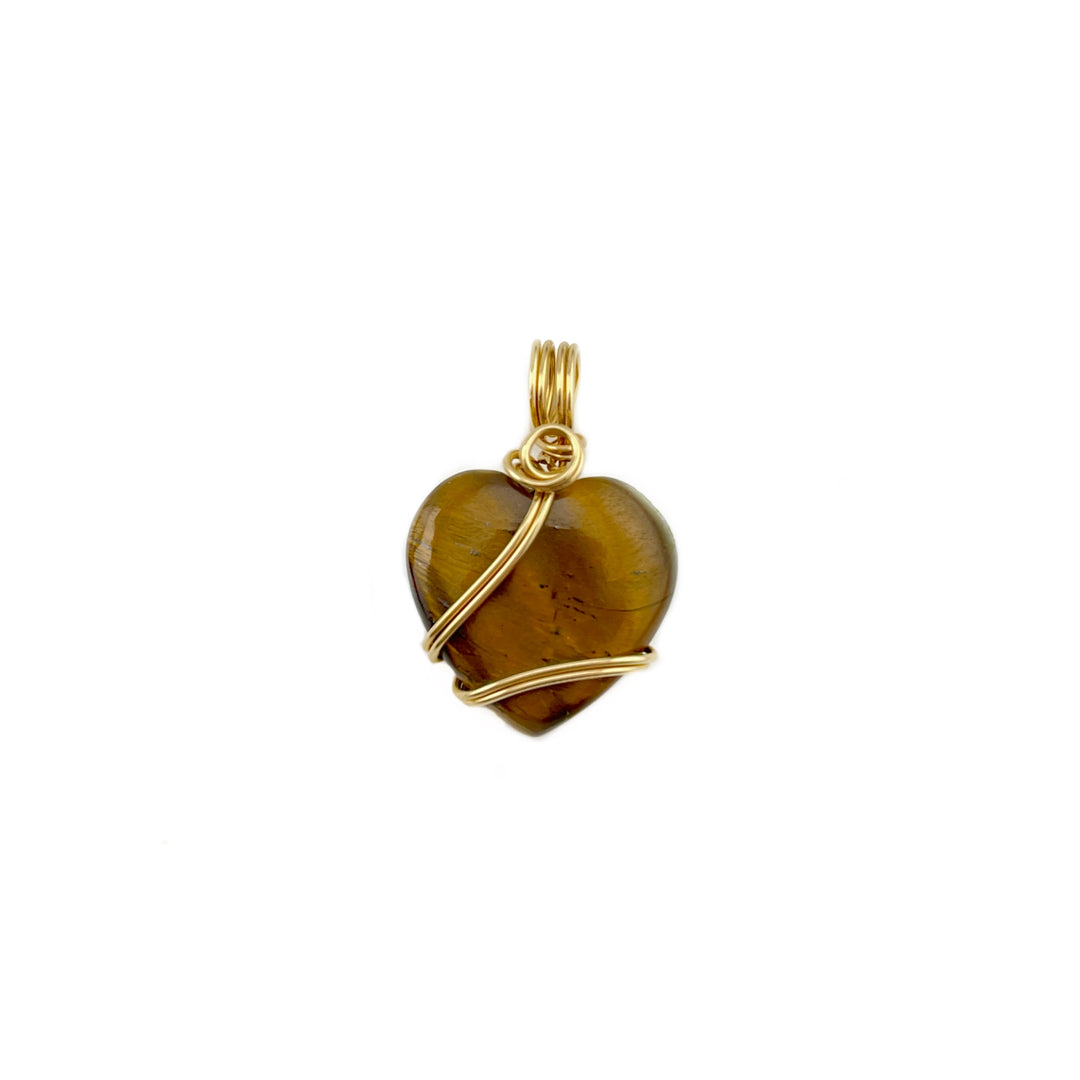 Tiger Eye Heart Pendant