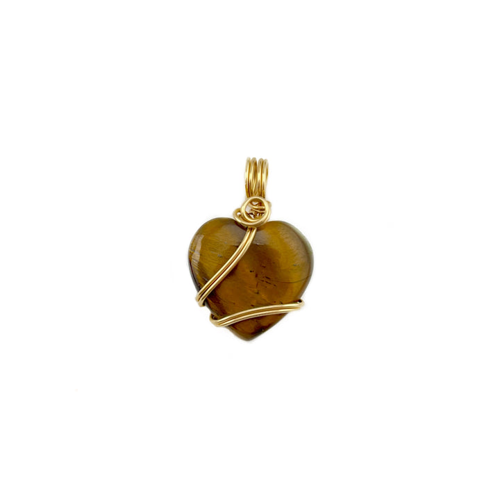 Tiger Eye Heart Pendant