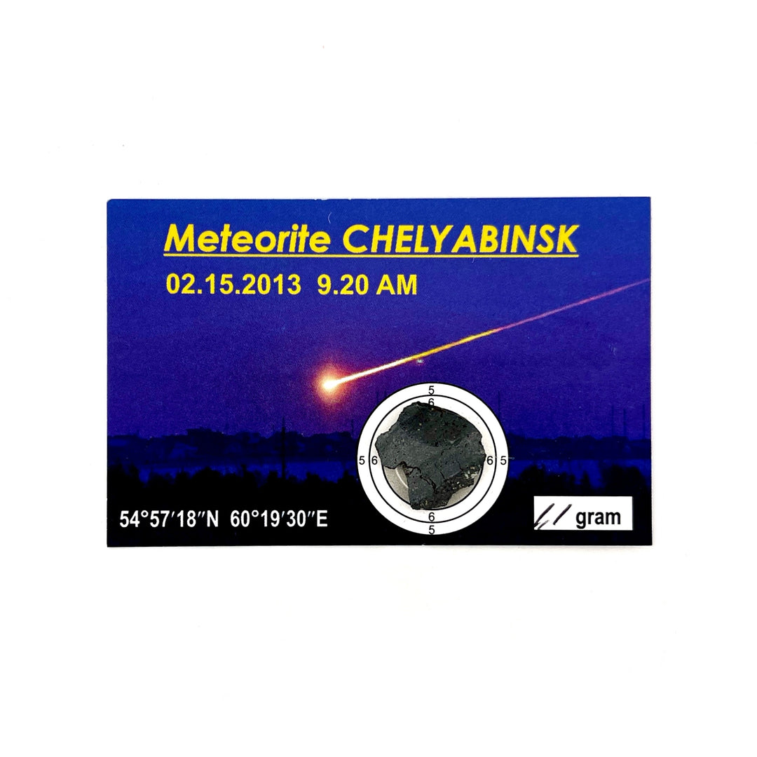 Meteorite on Card, Chelyabinsk