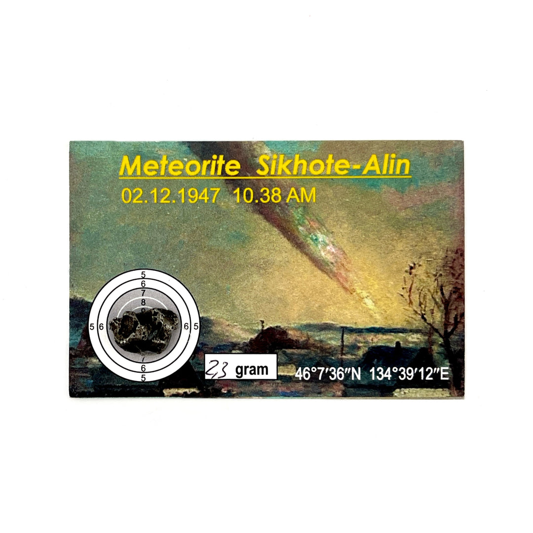 Meteorite on Card, Sikhote-Alin