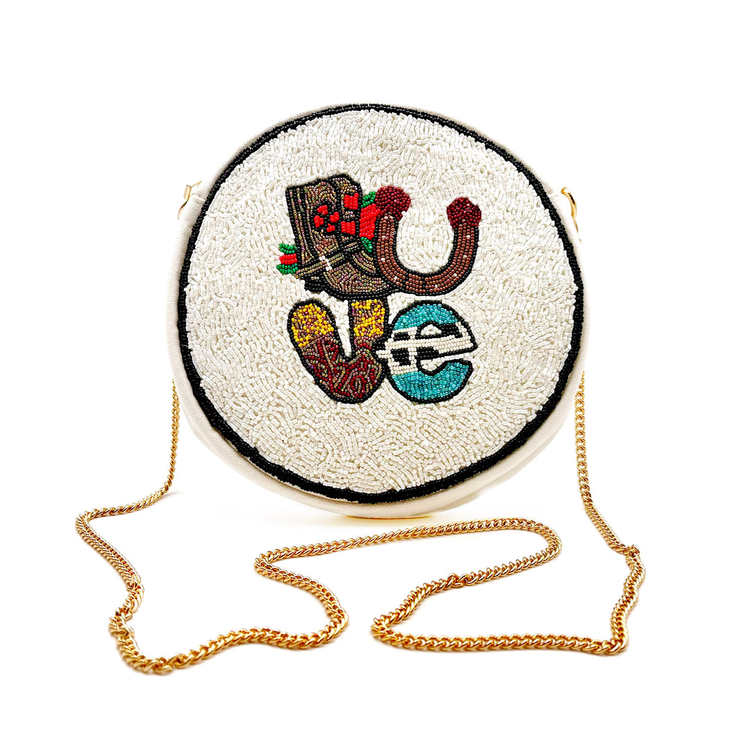 Western Love Round Circle Bag